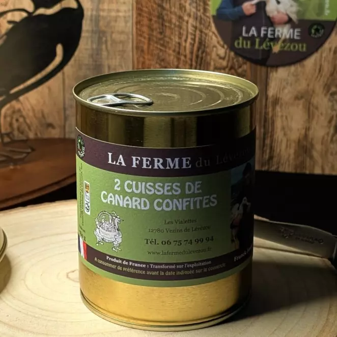 <div>2 Cuisses de Canard Confites - LA FERME du Lévézou | Qualité & Terroir  </div>
