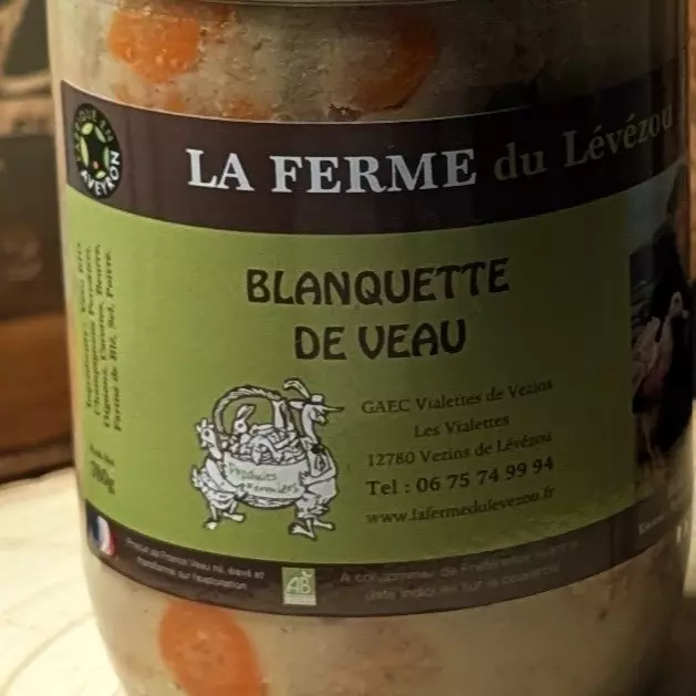 <div>Blanquette de veau d'Aubrac</div>