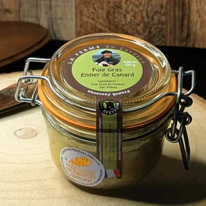<div>Foie Gras de Canard Entier 110G - Médaillé & Artisanal | LA FERME du Lévézou</div>