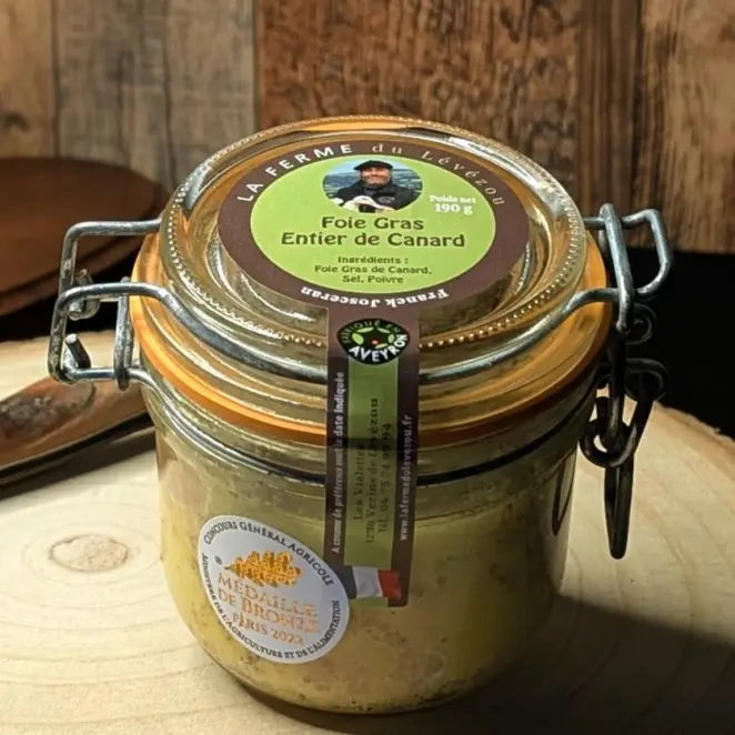 <div>Foie Gras de Canard Entier 190G - Médaillé & Artisanal | LA FERME du Lévézou</div>